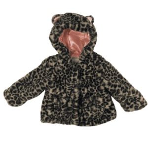Cat & Jack Fuzzy Leopard Coat Jacket
